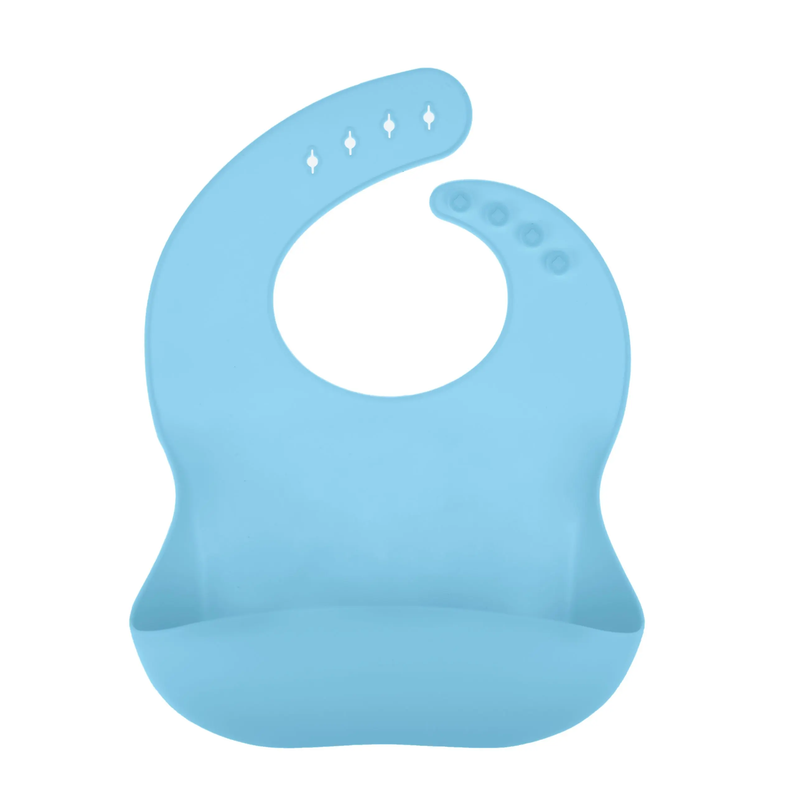 Waterproof Silicone Weaning Baby Bibs Pink and Blue - Image 2