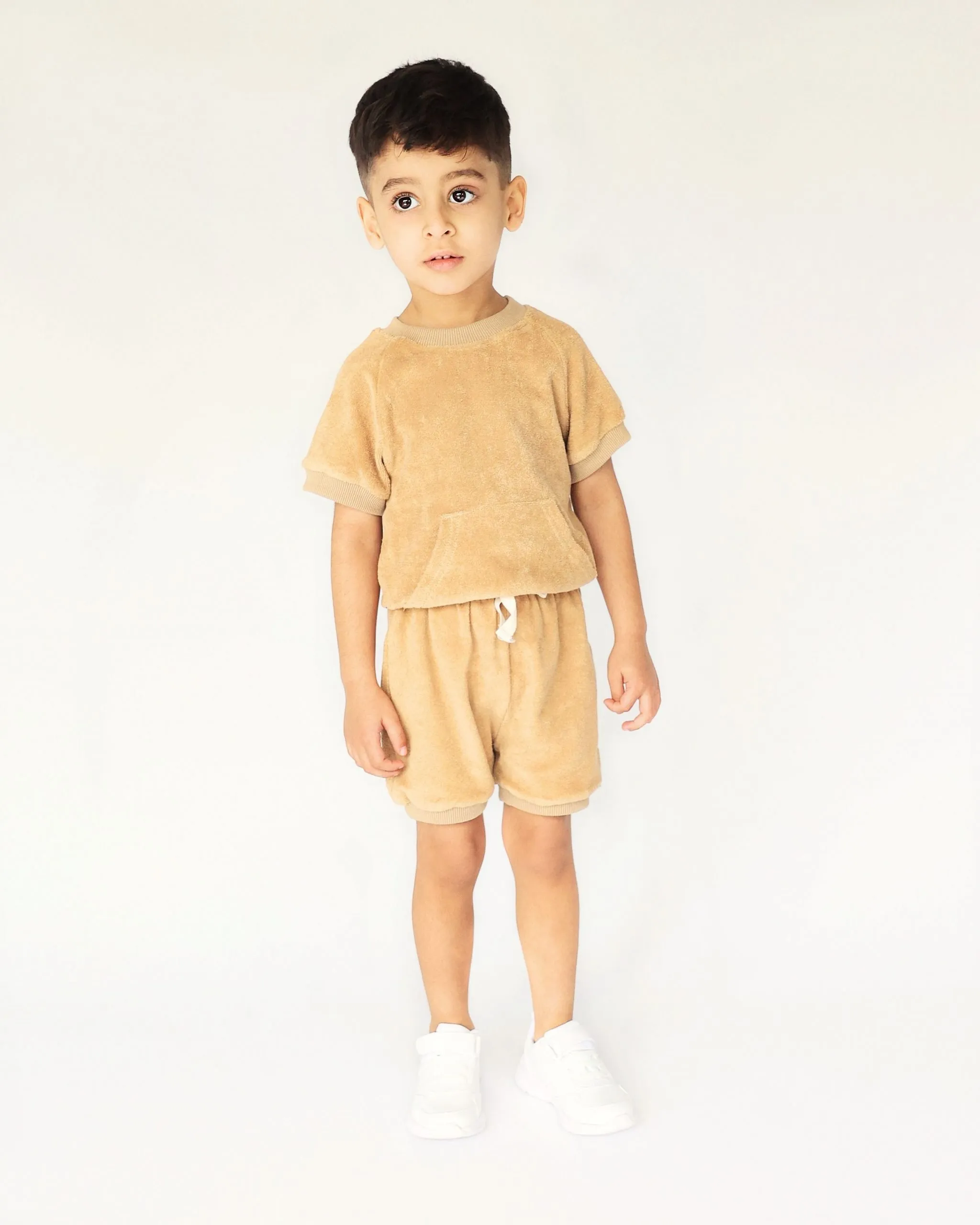 Sand Cotton Summer Towelling Tracksuit
