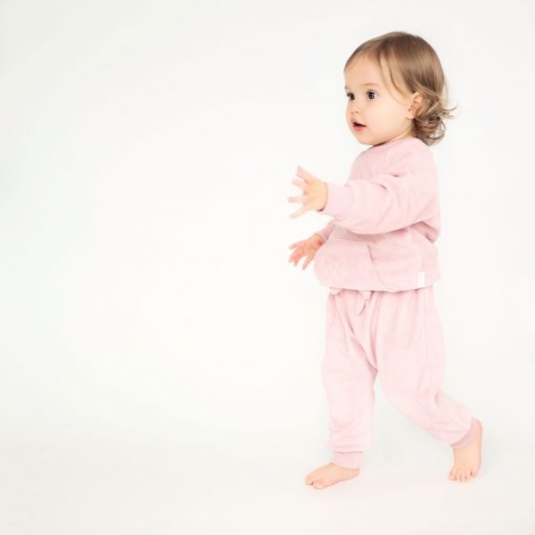 Blush Towelling Cotton Tracksuit - Image 3