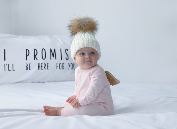 Organic Cotton Pink Angel Sleepsuit - Image 4