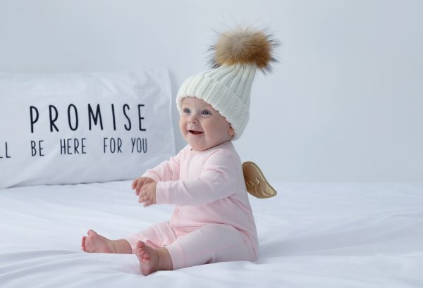Organic Cotton Pink Angel Sleepsuit - Image 2