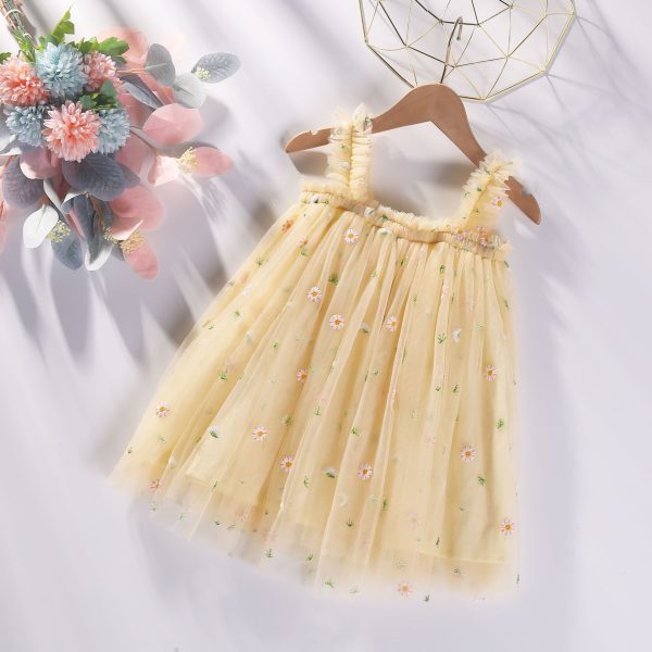 Floral Lemon Tulle Dress - Image 2