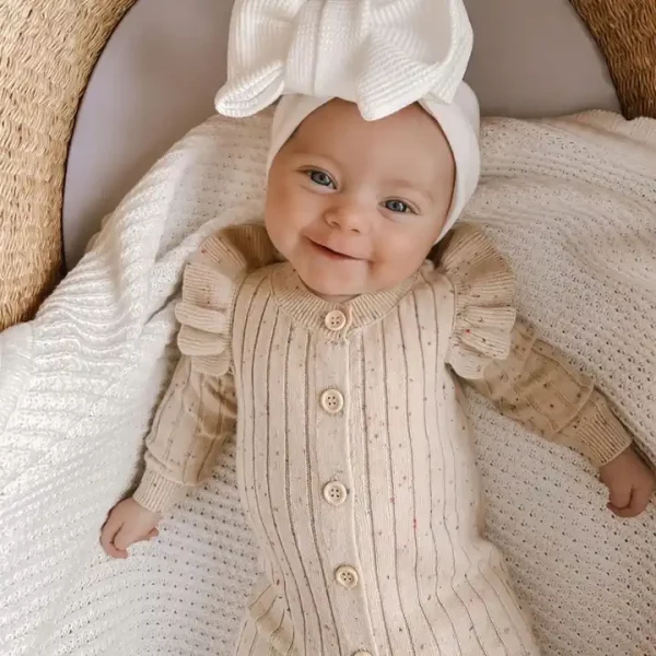 Speckled Knitted Romper